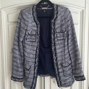WHBM tweed Blazer with Amazing Luxe Details
